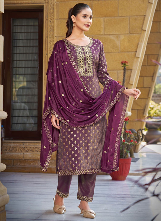 Archive Embroidered, Zari 316732 Purple T6802