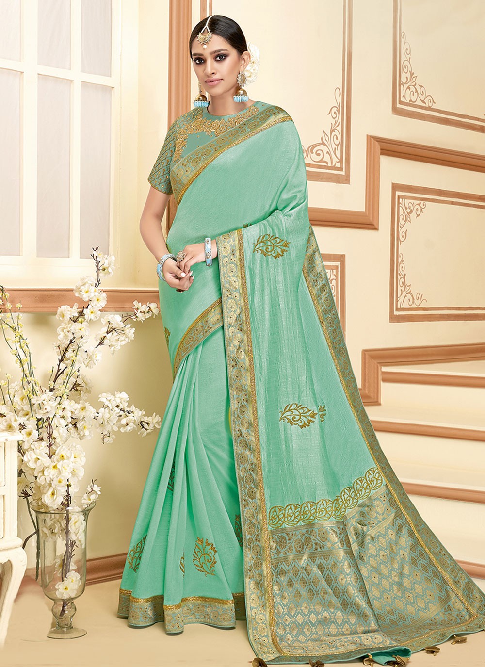 Trendy Cord Silk Saree - S4994