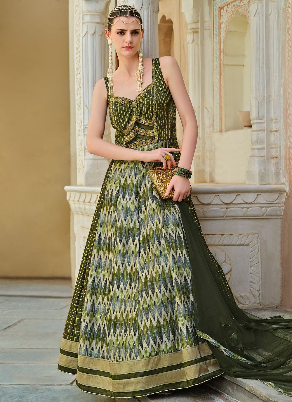 Embroidered Silk Gown - G1894