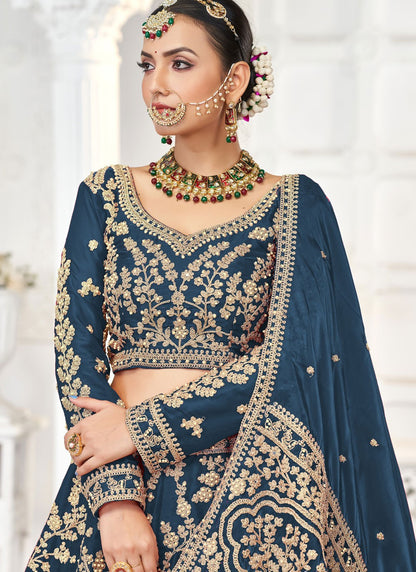 Embroidered Jimmy Chu Morpeach Lehenga Choli L3450