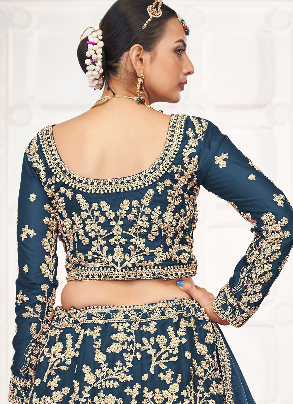 Embroidered Jimmy Chu Morpeach Lehenga Choli L3450